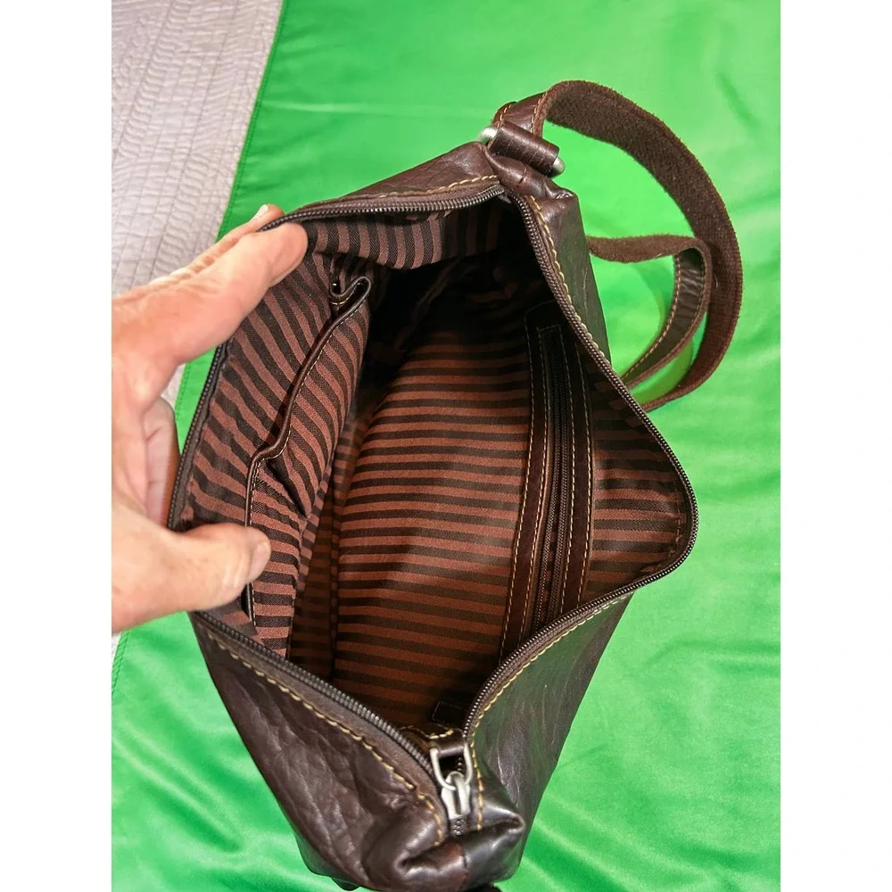 Jack Georges Voyager Hobo Bag Crossbody 11 x 10 x 3.25 Genuine Leather